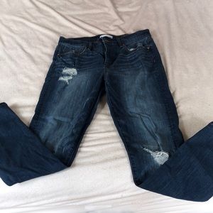 Distressed loft skinny jeans